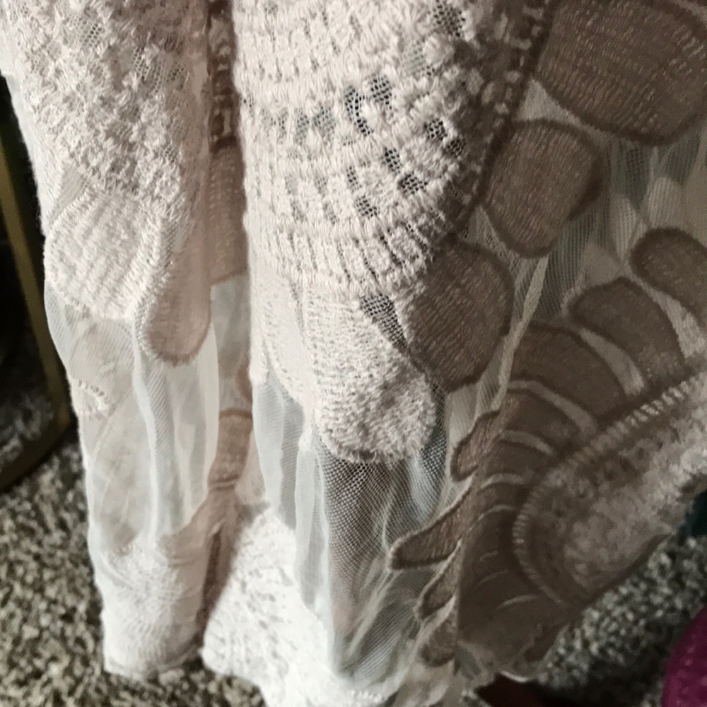 Summer Bohemian Swim Cover Up Natural Textured LIKE NEW FINAL SALE Med - Picture 9 of 9